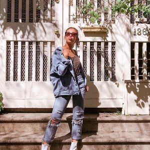 Pacsun Torn Blue Mom Jeans